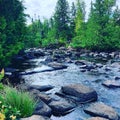 BWCA  Cross River Portage Break Royalty Free Stock Photo