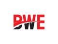 BWE Letter Initial Logo Design Vector Illustration