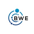 BWE letter logo design on white background. BWE creative initials letter logo concept. BWE letter design