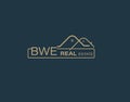 BWE Real Estate and Consultants Logo Design Vectors images. Luxury Real Estate Logo Design