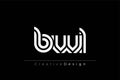 BWL Creative Unique Modern Letter Logo Design. Elegant Monogram Logo Design with Decorative Elements and Typography Royalty Free Stock Photo