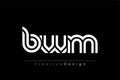 BWM Creative Unique Modern Letter Logo Design. Elegant Monogram Logo Design with Decorative Elements and Typography Royalty Free Stock Photo