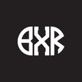 BXR letter logo design on black background. BXR Royalty Free Stock Photo