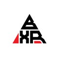 BXR triangle letter logo design with triangle shape. BXR triangle logo design monogram. BXR triangle vector logo template with red Royalty Free Stock Photo