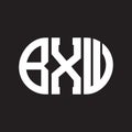 BXW letter logo design on black background. BXW Royalty Free Stock Photo