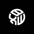 BXW letter logo design on black background. BXW creative initials letter logo concept. BXW letter design Royalty Free Stock Photo