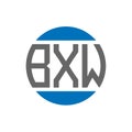 BXW letter logo design on white background. BXW creative initials circle logo concept. Royalty Free Stock Photo