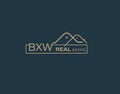 BXW Real Estate and Consultants Logo Design Vectors images. Luxury Real Estate Logo Design Royalty Free Stock Photo