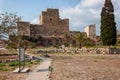 BYBLOS, LEBANON - AUGUST 15, 2014: View of the old ancient crusader castle in the historic city of Byblos. The city is a UNESCO