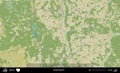 Bychau District outlined, Belarus. Topographic Humanitarian Royalty Free Stock Photo