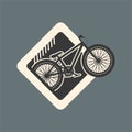 Bycicle jumping vintage art symbol design