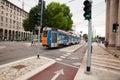 Bycicle path in Milan Royalty Free Stock Photo