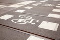 Bycicle path in Milan Royalty Free Stock Photo