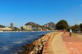 Bycicle path near Botafogo beach, Rio de Janeiro Royalty Free Stock Photo