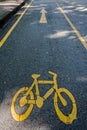 Bycicle road sign Royalty Free Stock Photo