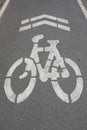 Bycicle road sign. Royalty Free Stock Photo