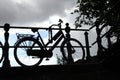 Bycicle silhouette Royalty Free Stock Photo