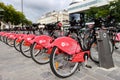 Bycicles on location in downtown Lille