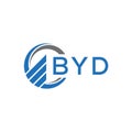 BYD Flat accounting logo design on white background. BYD creative initials Growth graph letter logo concept. BYD business finance