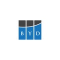 BYD letter logo design on BLACK background. BYD creative initials letter logo concept. BYD letter design.BYD letter logo design on
