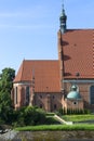 Bydgoszcz Cathedral St. Martin and St. Nicholas Cathedra, historic 15th century church on the Brda river, Bydgoszcz, poland Royalty Free Stock Photo