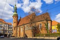 Bydgoszcz, Poland - Exterior of the Poor Clares order church dedicated to the Assumption of the Blessed Virgin Mary in the