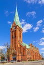 Bydgoszcz, Poland - Front view of the St. Andrew Bobola Church at the Plac Koscieleckich square in the historic old town quarter