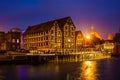 Bydgoszcz at Night Royalty Free Stock Photo