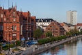 BYDGOSZCZ, POLAND Architecture of Bydgoszcz city at Brda river in Poland. City in Poland with beautiful neo-gothic and Royalty Free Stock Photo