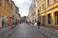 Beautiful Dluga street at historical district of Bydgoszcz Royalty Free Stock Photo