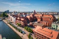 Bydgoszcz, Poland - June 3, 2023: Architecture of the city center of Bydgoszcz at Brda river in Poland