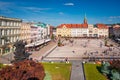 Bydgoszcz, Poland - June 3, 2023: Architecture of the city center of Bydgoszcz at Brda river in Poland