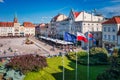 Bydgoszcz, Poland - June 3, 2023: Architecture of the city center of Bydgoszcz at Brda river in Poland