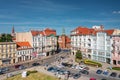 Bydgoszcz, Poland - June 3, 2023: Architecture of the old town of Bydgoszcz city in Poland