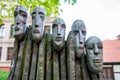 Bydgoszcz, POLAND - May 8, 2016: Sculpture called `Sleeping knights`