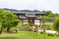 Central entrance to the korean Byeongsan Seowon Confucian Academy in typical landscape, UNESCO World Heritage. Andong, South Korea Royalty Free Stock Photo