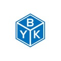BYK letter logo design on black background. BYK creative initials letter logo concept. BYK letter design Royalty Free Stock Photo