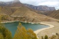 Bylym reservoir in the late autumn, Caucasus mountains, Elbrus region, Russia Royalty Free Stock Photo