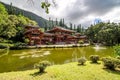Byodo-In Buddhist Japanese Temple  oahu hawaii Royalty Free Stock Photo