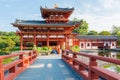 Byodo-in Phoenix Hall is a Buddhist temple in the city of Uji in Kyoto Prefecture, Japan Royalty Free Stock Photo