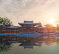 Byodo-in (Phoenix Hall) is a Buddhist temple in the city of Uji in Kyoto Prefecture, Japan Royalty Free Stock Photo