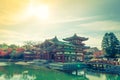 Byodo-in Temple Kyoto, Japan ( Filtered image processed vintage