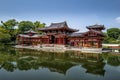Byodo-in temple with pond in Uji, Kyoto Royalty Free Stock Photo