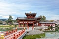 Byodo-in Temple in Uji, Kyoto, Japan during spring. Cherry blossom in Kyoto, Japan. Royalty Free Stock Photo