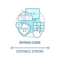 Bypass code blue concept icon