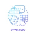 Bypass code blue gradient concept icon Royalty Free Stock Photo
