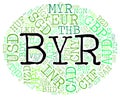 Byr Currency Indicates Belarusian Rubles And Coin