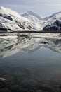 Byron Glacier, Alaska, in spring Royalty Free Stock Photo
