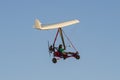 2018-09-21, Byshiv, Ukraine. Pilot fly a motor-poweret hang glider.