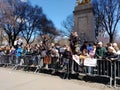 Columbus Circle Protest Crowd, March for Our Lives, NYC, NY, USA Royalty Free Stock Photo